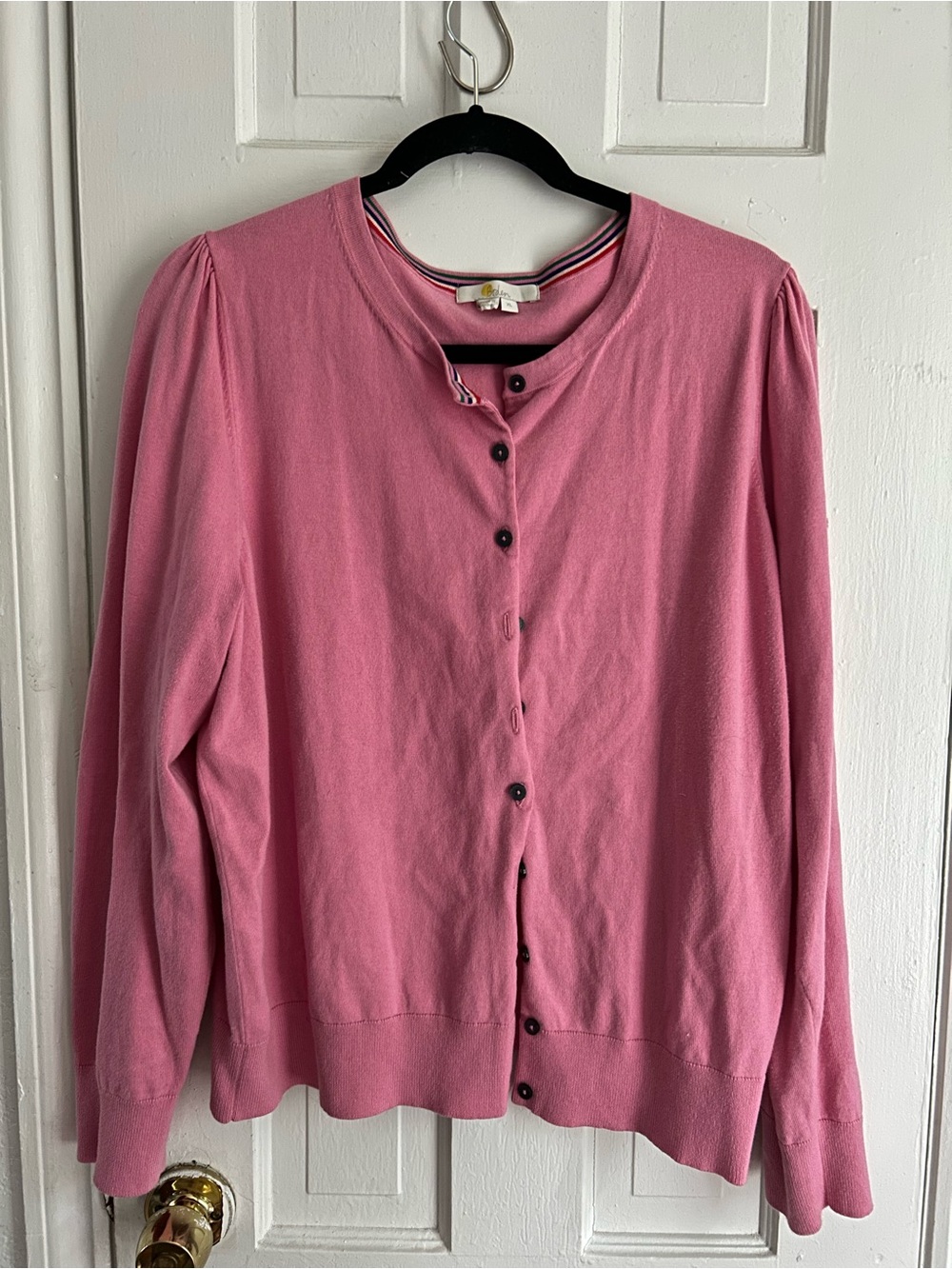 Boden Pink Button-Front Women's Sweater Cardigan